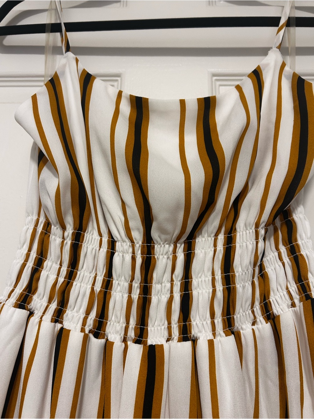 Mimi Chica NEW striped sun dress with shoulder straps, falls just below knee